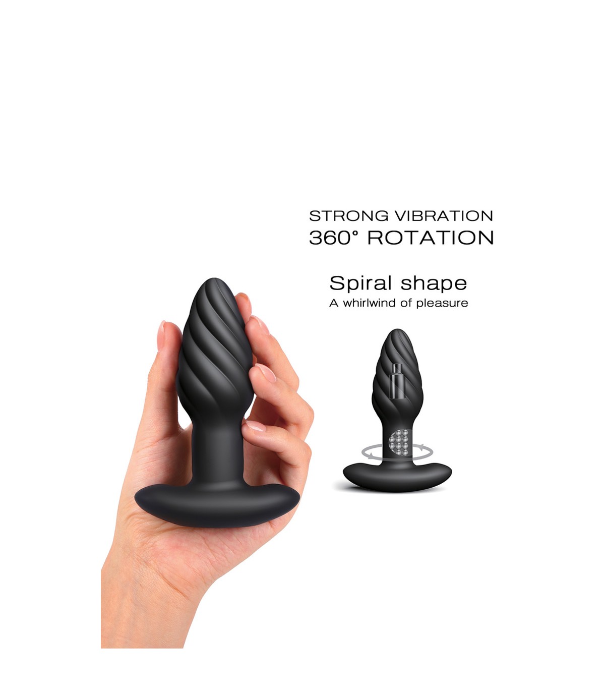 Plug rotatif et vibrant Spin Plug Dorcel