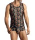 Débardeur Power Rock Anaïs for Men avec imprimé roses et crânes