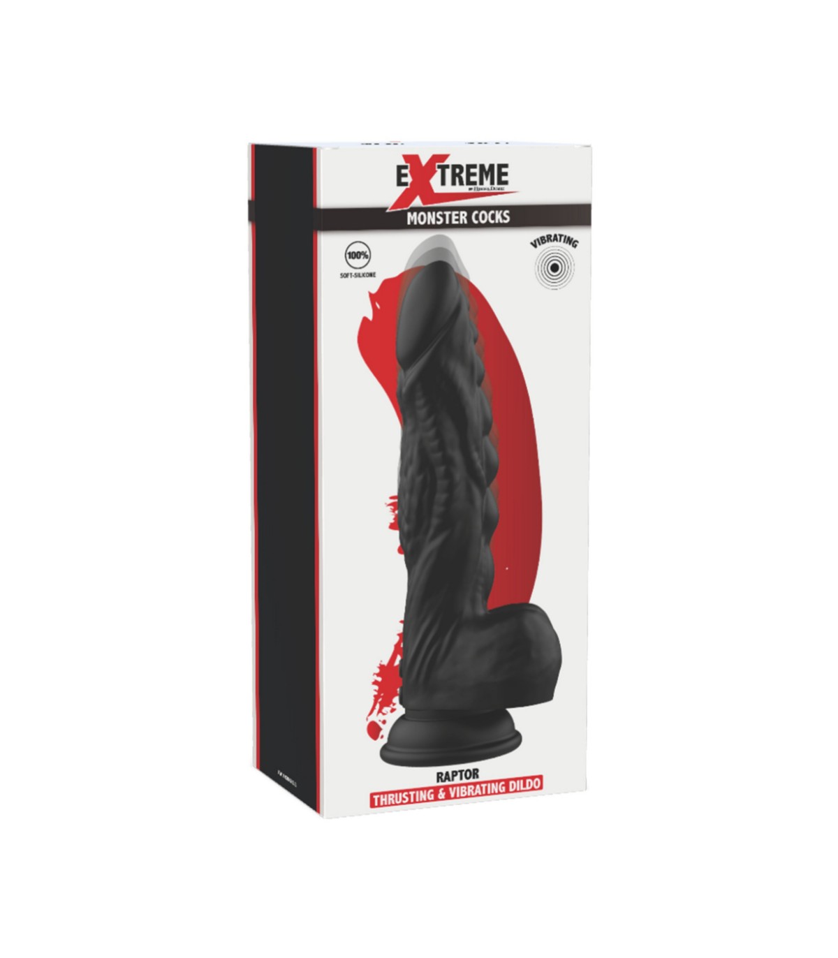 Gode Monstre Silicone Vibrant Raptor 16x5cm