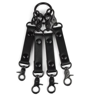 Ensemble Hogtie BDSM Vantage 8 Avanza en simili cuir noir