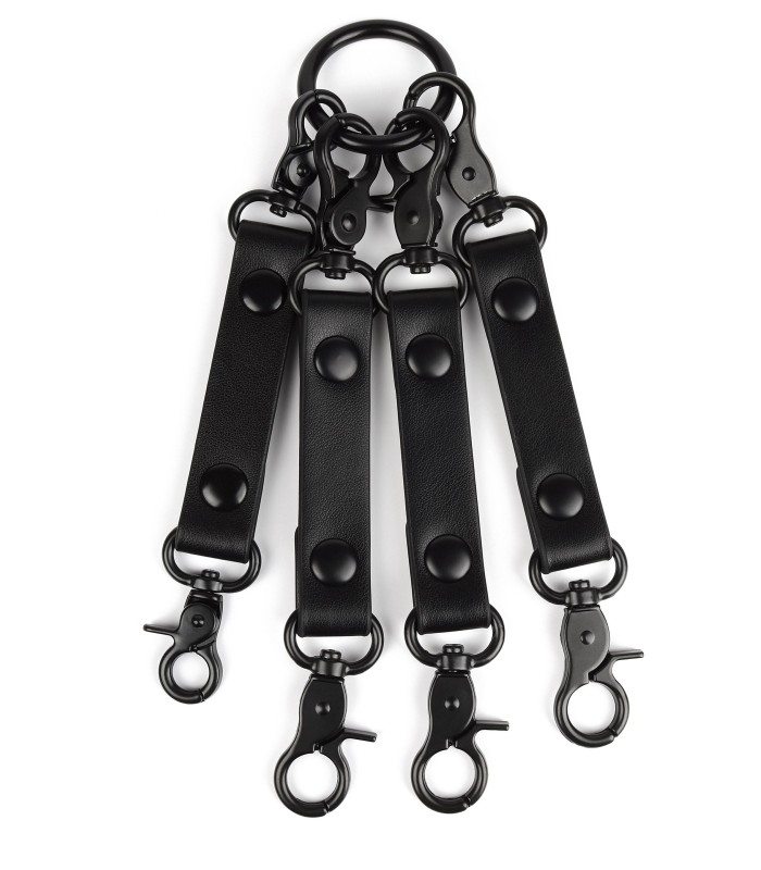Ensemble Hogtie BDSM Vantage 8 Avanza en simili cuir noir