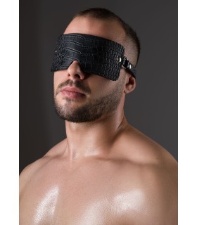 Masque en Cuir Feros Motif Croco