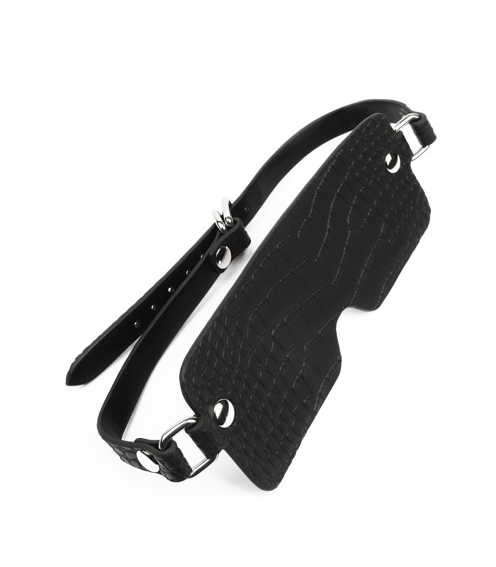 Masque cuir motif croco Feros accessoire érotique