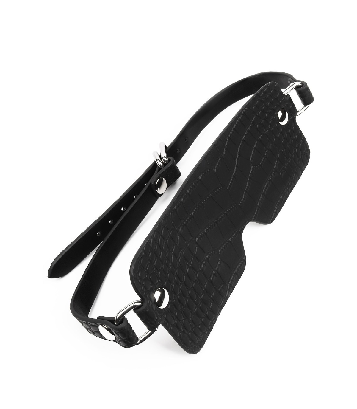 Masque cuir motif croco Feros accessoire érotique