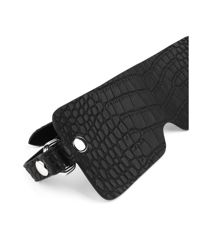 Masque cuir croco Feros pour pratiques fétichistes