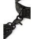 Collier en cuir Avanza avec laisse courte pour domination élégante