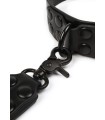 Collier en cuir Avanza avec laisse courte pour domination élégante