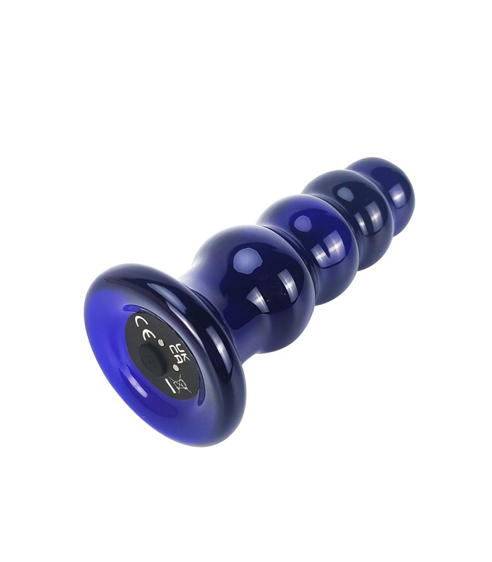 Plug Anal Vibrant en Verre bleu The Radiant