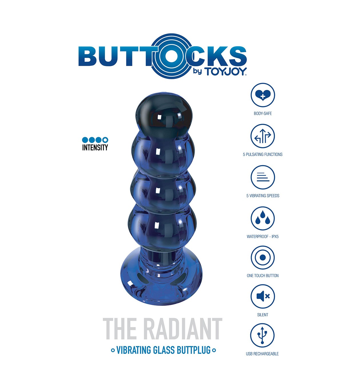 Plug Anal Vibrant en Verre The Radiant descriptif