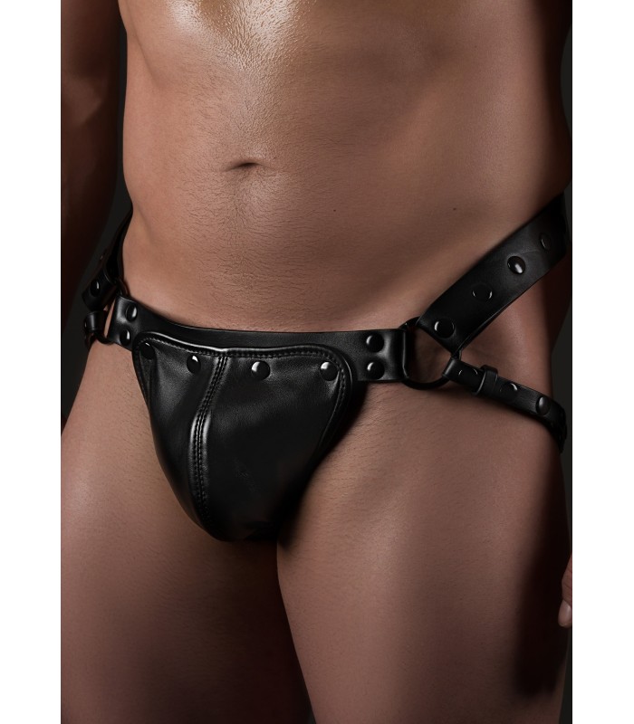 Jockstrap noir poche frontale amovible Vantage 8 Avanza