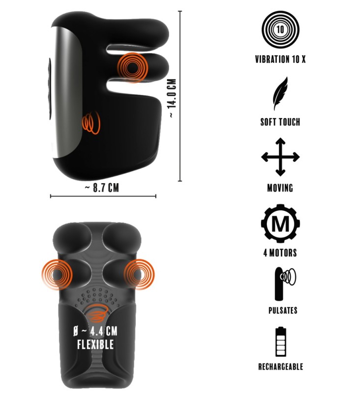 Masturbateur Homme Vibrant et Pulsations Rebel