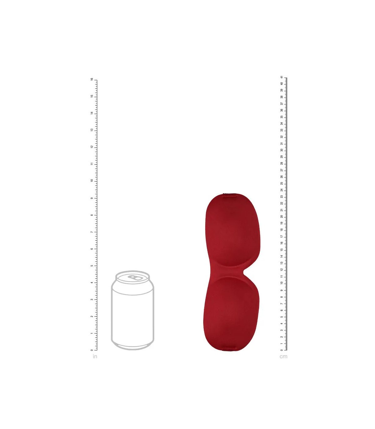 Masque Occultant Ouch 3D Rouge 23 cm