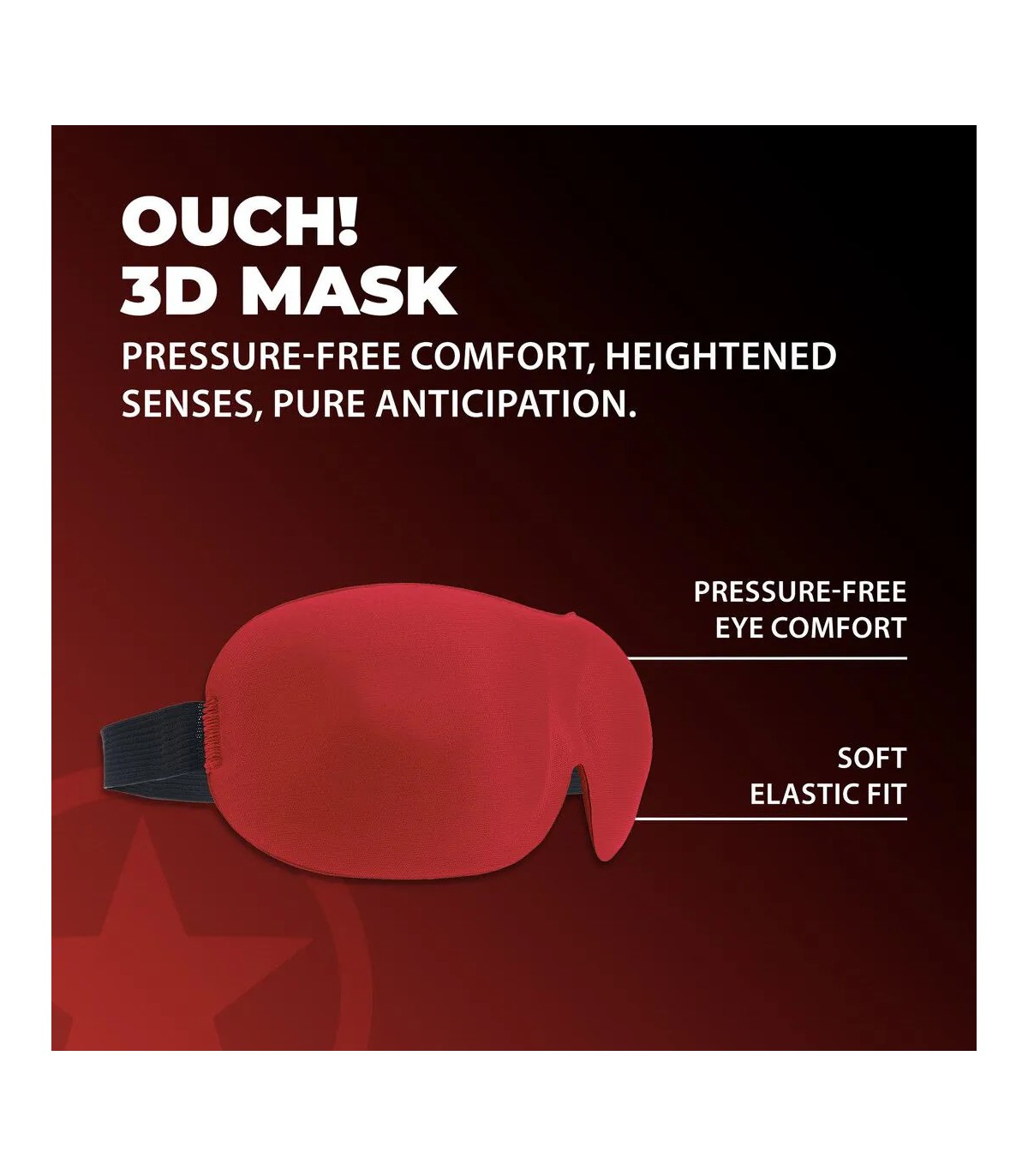 Masque Occultant Ouch 3D Rouge