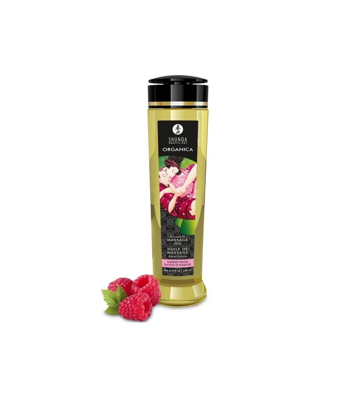 Huile de massage embrassable framboise Shunga Organica 240 ml