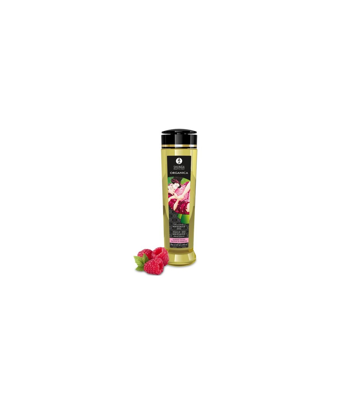 Huile de massage embrassable framboise Shunga Organica 240 ml