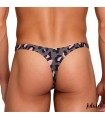 String masculin à motif Leopard Gris