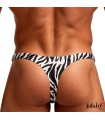 String zèbre sexy homme Jake Adalet avec coupe échancrée