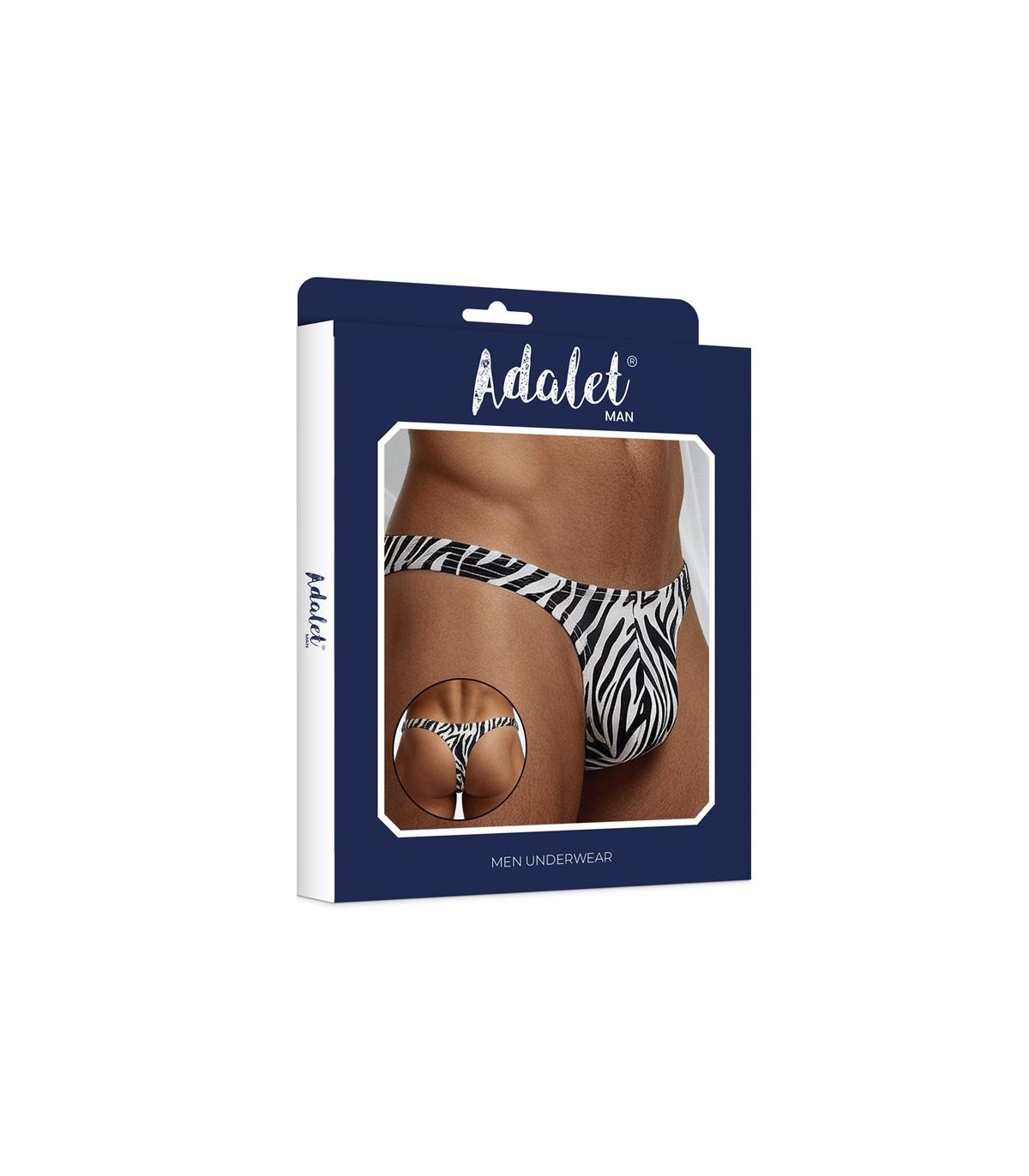 String zèbre sexy homme Jake Adalet boite