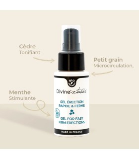 Gel érection bio Divinextases stimulant homme fabriqué en france