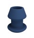 Plug anal creux silicone bleu Joseph 6,2 cm