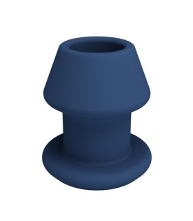 Plug anal creux silicone bleu Joseph 6,2 cm