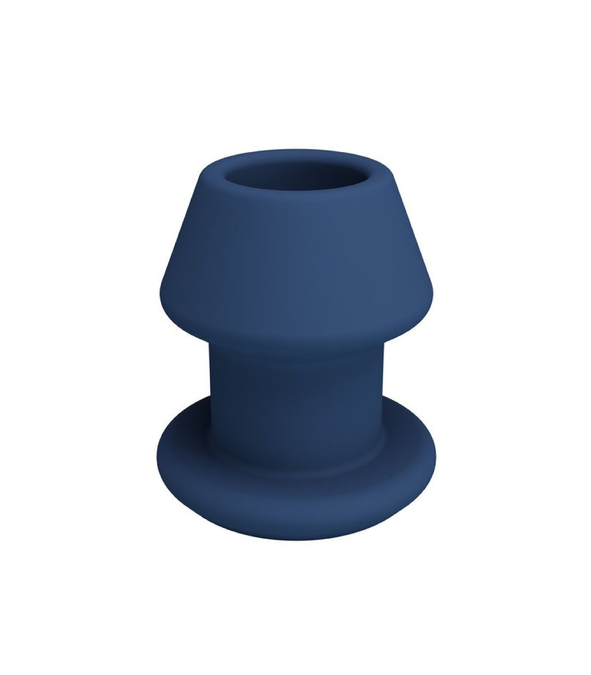 Plug anal creux silicone bleu Joseph 6,2 cm