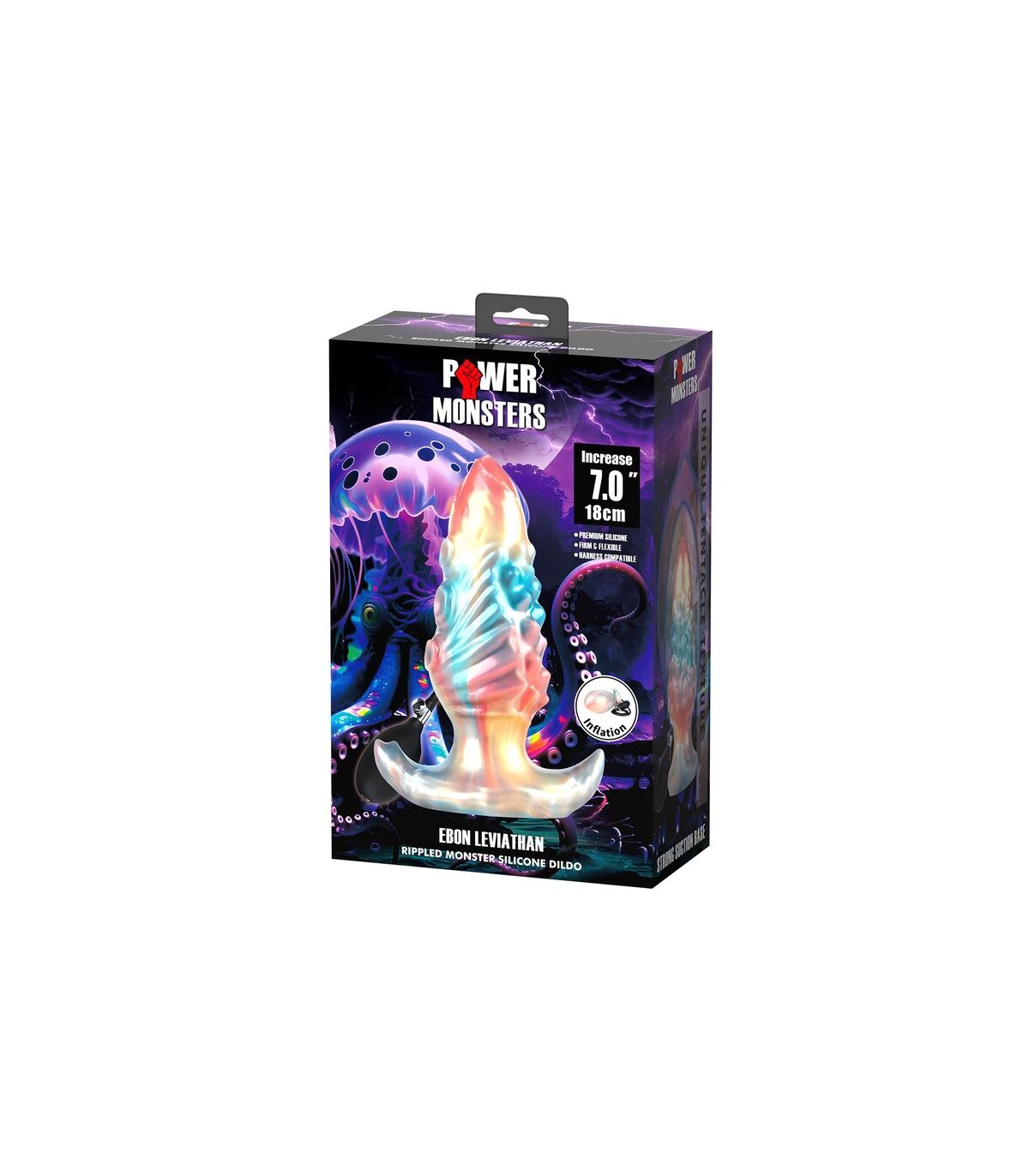Plug Anal Gonflable Leviathan Irisé 15x6,4 cm