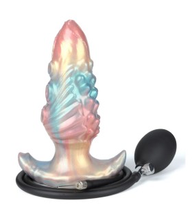 Plug Anal Gonflable Leviathan Irisé 15x6,4 cm
