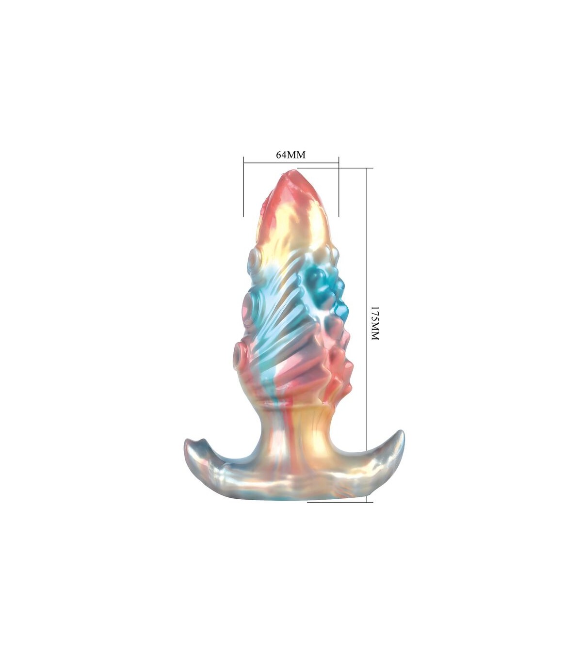 Plug Anal Gonflable Leviathan Irisé 15x6,4 cm