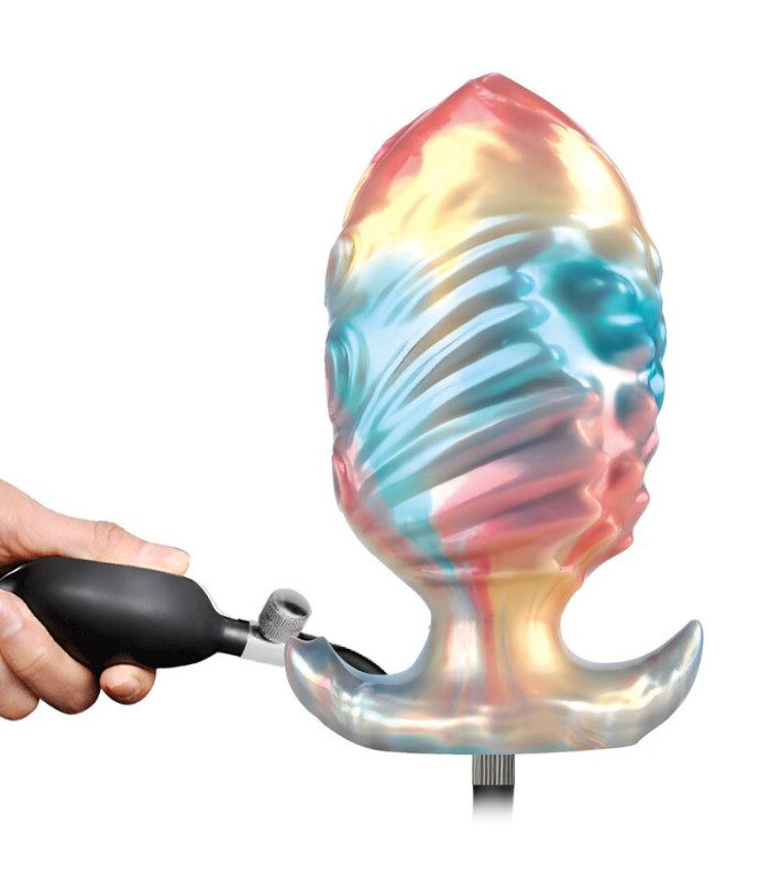 Plug Anal Gonflable Leviathan Irisé 15x6,4 cm