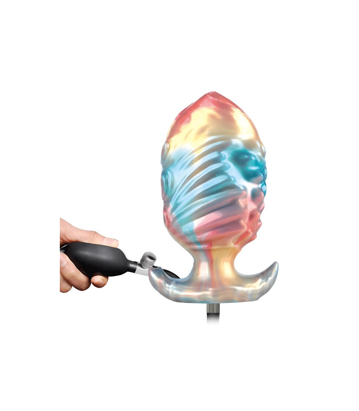Plug Anal Gonflable Leviathan Irisé 15x6,4 cm