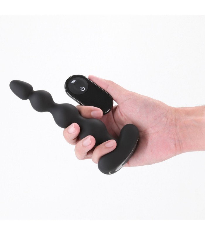 Plug  vibrant en silicone doux et forme chapelet