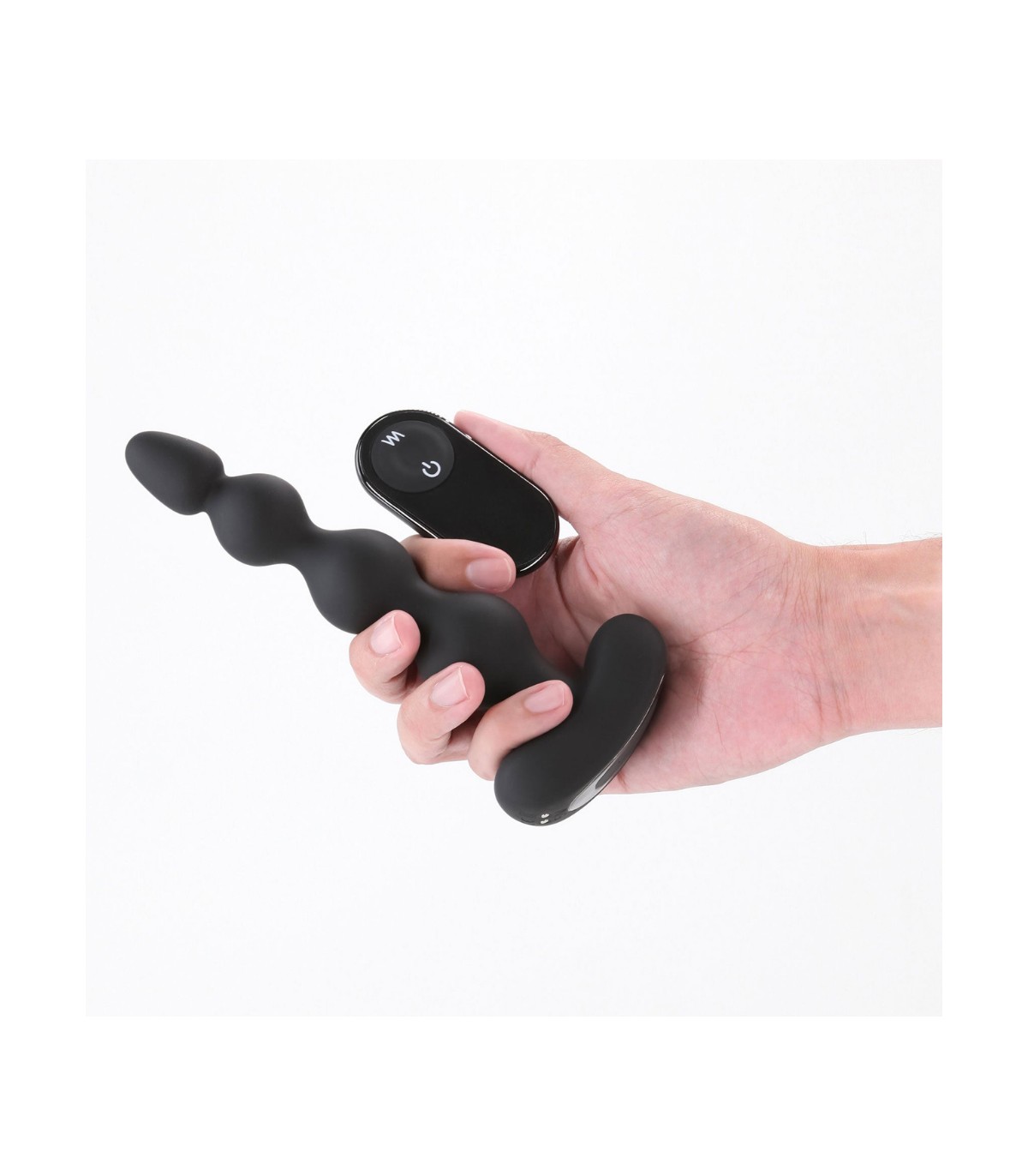 Plug  vibrant en silicone doux et forme chapelet