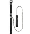 Collier ajustable et Laisse en simili cuir motif Croco