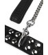 Collier et Laisse en simili cuir motif Croco