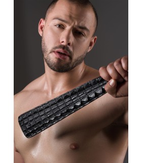 Paddle BDSM Motif Croco Noir Feros Avanza