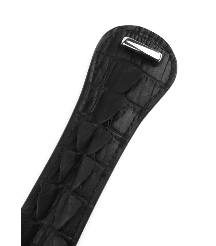 Paddle BDSM Motif Croco Noir Feros Avanza