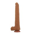 Gode réaliste large Viggo Pretty Love marron 5,5 cm