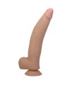 Gode réaliste Quinlan Pretty Love Slide Skin avec effet décalottage