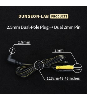 Câble supplémentaire DG Lab DC 2,5 mm vers deux fiches droites 2 mm