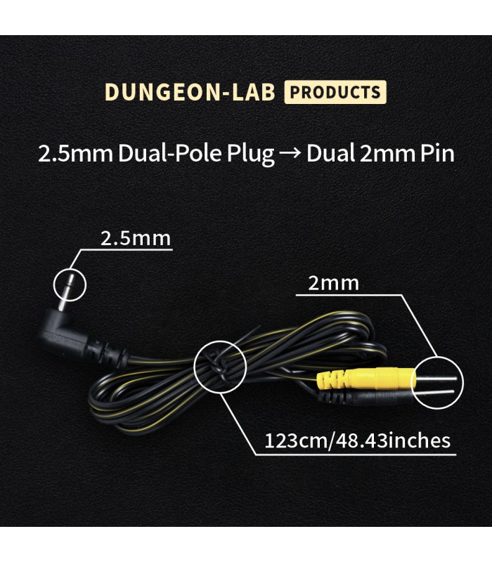 Câble supplémentaire DG Lab DC 2,5 mm vers deux fiches droites 2 mm