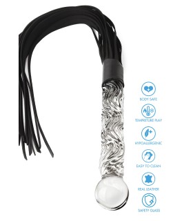 Fouet à Lanières Manche en Verre 66 cm