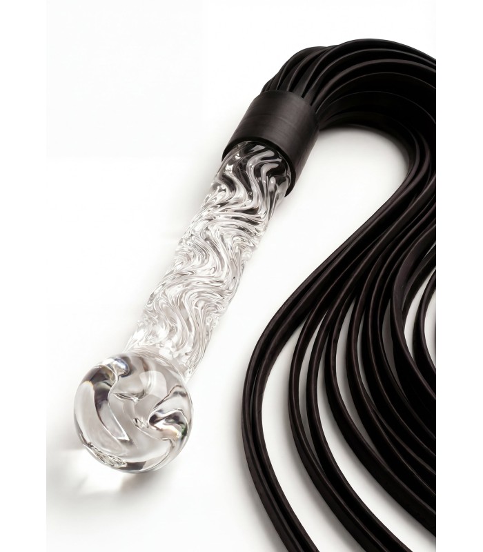 Fouet à Lanières Manche en Verre 66 cm