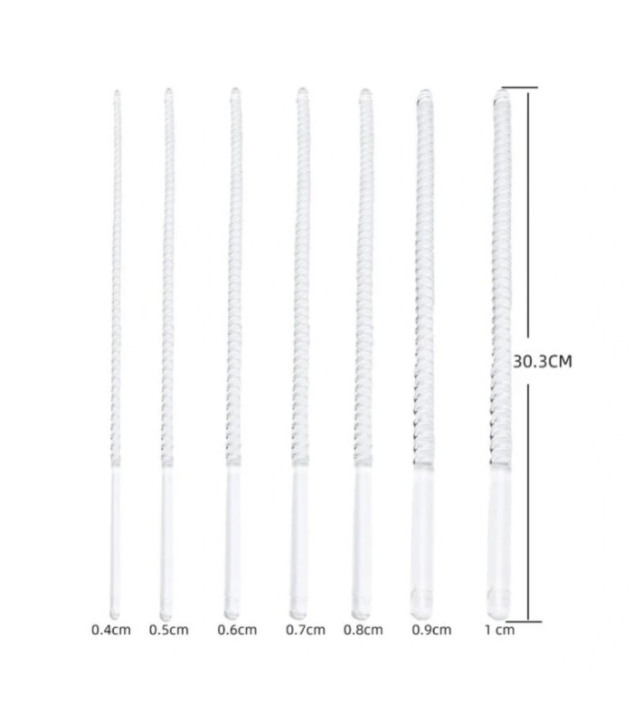 Kit 7 Tiges Urètres Souple 4 à 10 mm