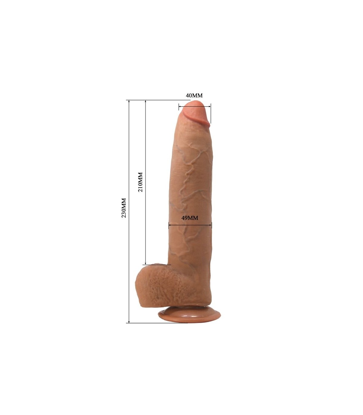 Gode réaliste Pretty Love Evander diamètre 4,9 cm