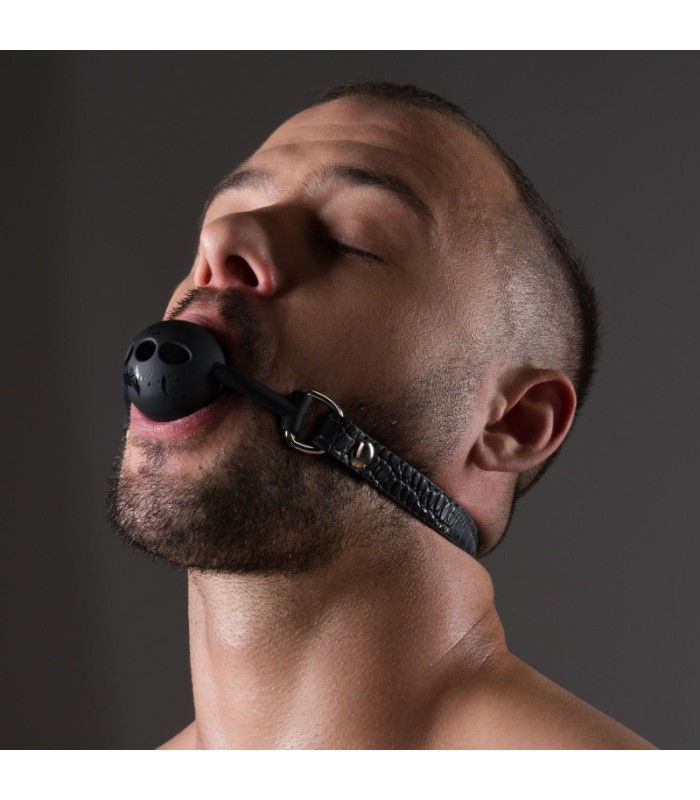 Bâillon-boule silicone Feros Avanza simili croco