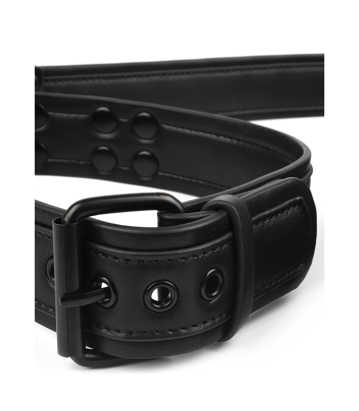 Collier de domination Avanza avec laisse noire