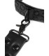 Collier de domination Avanza avec laisse noire amovible
