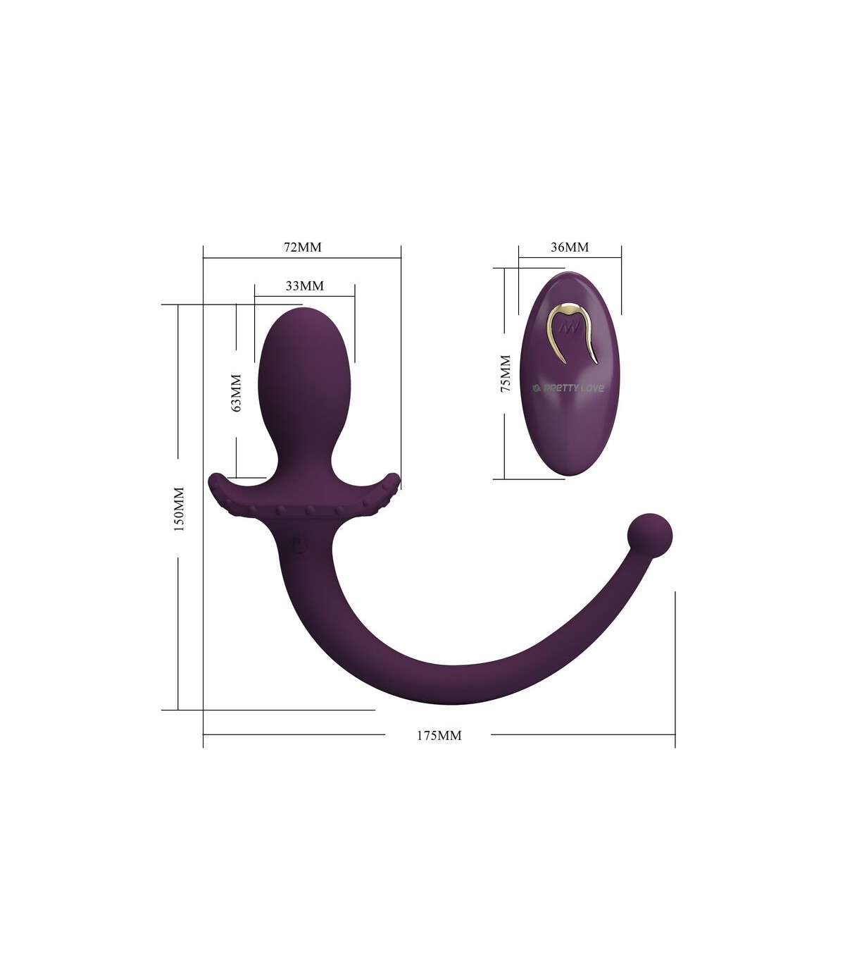 Plug Anal Queue de Chien Vibrant Ligeia