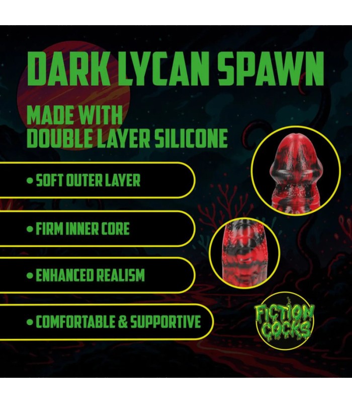 Dark Lycan Spawn silicone rouge avec ventouse